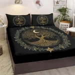 3PCS Tree Of Life Minimalist Comfort Series Bed Fitted Sheet And 2 Pillowcases. Fixed Price $28.99.