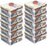 10-PACK Clear Vinyl Zippered Comforter Storage Bags 21" X 10", Rope Handle. Fixed Price $38.49.