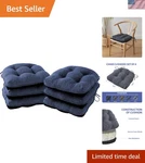 6-PACK Navy Blue Chair Cushions Thick, Non-slip & Durable Memory Foam Pads. Fixed Price $126.03.