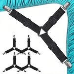 4 Pcs Fitted Bed Sheet Straps - Elastic Suspenders With Metal Clips For S.... Fixed Price $7.38.