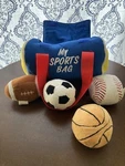 My Sports Bag Baby Toy Plush Football Baseball Soccer Basketball. Fixed Price $13.00.