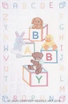 Baby Blocks Crib Quilt Top, Jack Dempsey Cross Stitch Embroidery #4060-110. Fixed Price $18.95.