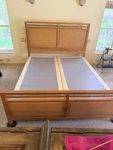 Stanley Furn California King Bed With Tempur Pedicure Box Springs. Fixed Price $1250.00.