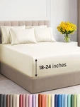 Extra Deep Full Sheet Set - 6 Piece Cooling Luxury Bedding Off White. Fixed Price $51.99.