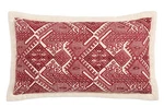 Pottery Barn Fez King Sham Reversible 36X20 Red Geometric Pillow Bedding New. Fixed Price $39.99.