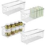 Mdesign Metal Farmhouse Organizer Basket Bin*wire Grid *16" Long *4/PACK. Fixed Price $44.95.