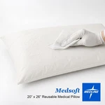 Medline Medsoft Fluid-proof Hospital Pillow, Wipeable Vinyl, 20" X 26", White. Fixed Price $13.69.