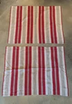 Vintage Pottery Barn Usa King Pillow Shams Bedding Red & Camel Stripes 23 X 30. Fixed Price $40.00.