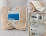 Room Essentials Sherpa Throw Blanket 50X60 Blush Pink Quilted Soft. Fixed Price $27.99.