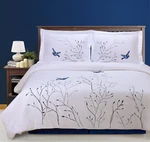 Blue Swallow 100% Cotton Percale 3-PIECE Duvet Cover Set, Full/queen. Fixed Price $99.99.