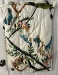 Peking Handicraft Standard Cotton Quilted Bird, Floral Print Sham (1) Euc. Fixed Price $19.00.