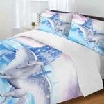 Great Lost Castle Of Pegasus 3D Quilt Duvet Doona Cover Set Pillow Case Print. Fixed Price $71.36.