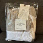 New Restoration Hardware Box Spring Cover Vintage Washed Belgian Linen Dune Full. Fixed Price $85.00.