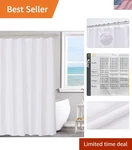 Elegant Solid White Shower Curtain Liner With Magnets - 70X72 In, Durable Design. Fixed Price $16.14.