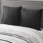 Ink+ivy Pillow Euro Sham, 26"X26", Quilted Black (pack Of 2). Fixed Price $36.99.