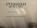 Southshore Fine Linens Vilano Spring 3-PC Quilt Set Grey King/cal-king. Fixed Price $49.95.