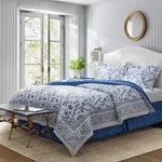 Laura Ashley - Queen Comforter Set Soft Reversible Cotton Bed 4 Piece. Fixed Price $167.34.