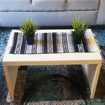 Rustic Artisan Table Runner Small Black And White. Fixed Price $21.20.