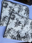 Thomasville - Set Of 2KING Pillow Sham Black/ivory Toile Cottage Country French. Fixed Price $65.00.