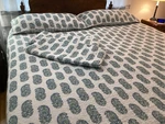 5 Pc. Lillian August King Size Quilt Blue/green Paisley W 2 Shams & Euro. Fixed Price $59.95.