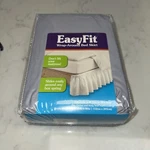 Gray Easy Wrap-around Bed Skirt Dust Ruffle Fits Queen Or King 18 Drop. Fixed Price $22.00.