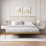 Zinus Queen Night Therapy Harper 41" Metal Platform Bed Frame Gold. Fixed Price $517.32.