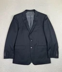 Calvin Klein Blazer Mens 42R Charcoal Pinstripe Wool Extreme Slim Fit Two Button. Fixed Price $41.99.