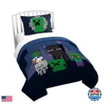 Jay Franco Minecraft Bad Night Full/queen Quilt Sham Set - Super Soft Kids. Fixed Price $122.98.
