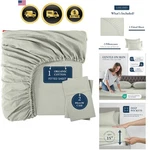 100% Organic Cotton Fitted Bed Sheets Queen Size +pillowcases Soft & Comfy Pe.... Fixed Price $58.44.