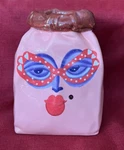 Priscilla By Ganz Bella Casa Ceramic Bag Vase "greta" Collectible Bc 1836. Fixed Price $29.95.