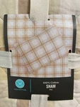 Martha Stewart Collection King Sham Plaid Flannel Tan $80 Mrsp. Fixed Price $29.99.