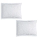 Sky Home Bedding Smock Textured Chevron Cotton Pillow Sham King White 2PK $110. Fixed Price $47.16.