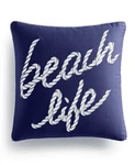 Charter Club Damask Designs Beach Life 16X16 Decorative Pillow, Navy. Fixed Price $29.00.