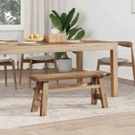 Bench Natural 39.37 X 11.42 17.13 In Solid Teak Wood. Fixed Price $204.47.