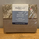 Mainstays Twin Set Creighton Tan 200 Floral Pink Paisley. Fixed Price $34.99.