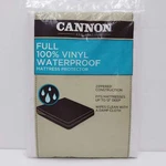 Cannon Full Waterproof Mattress Protector 54"X75" Zippered 100% Vinyl New. Fixed Price $15.58.