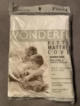 Wonderfil Fitted Mattress Cover Queen Size 60W X 80L In. White. Fixed Price $25.00.