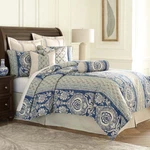 Aico Furniture - La Rochelle 9 Piece Queen Comforter Set Cadet. Fixed Price $777.99.