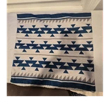 Geometric Blue White Gray Square Standard Modern Pillow Sham For Bedroom. Fixed Price $18.50.