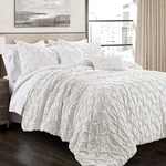 Lush Decor Ravello Pintuck Comforter Set Luxe 5 Piece Textured Bedding. Fixed Price $89.99.