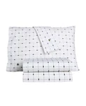 Lacoste Home Printed Cotton Percale 4-PC. Sheet Set, Queen,navy/white. Fixed Price $69.99.