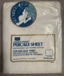 Vintage Sears Slumber Shop Perma-prest Percale Twin Flat Bed Sheet White Nos. Fixed Price $12.22.