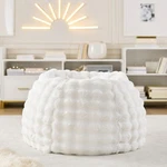 Pottery Barn Large Marshmallow Faux Fur Ivory Bean Bag Chair Slipcover Only. Fixed Price $149.99.
