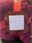 Charter Club Home Ultra Plush Throw 50"X70" Soft Lightweight Blanket - Berry. Fixed Price $29.95.
