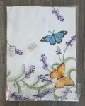 Collections Etc 14" X 58" Lavender & Butterfly Embroidered Window Curtains. Fixed Price $18.85.