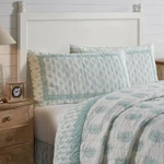 Avani Sea Glass King Sham 21X37 Country Aqua Paisley Medallion Bohemian Vhc. Fixed Price $28.95.