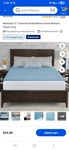 Mainstays 702137600400 1.5" 7-ZONE Memory Foam Mattress Topper, King. Fixed Price $16.00.