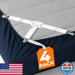 Cgk Unlimited Bed Sheet Holders - Adjustable Elastic Fasteners Metal Clips. Fixed Price $12.38.
