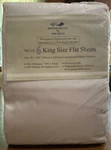 1888 Mills Pack King Bed Sheets Flat Soft White 180 Thread Count Fits 67X80". Fixed Price $69.99.