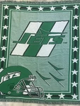 Vintage 90S New York Jets Nfl The Northwest Company Knit Throw Fringe 60 X 48. Fixed Price $18.00.